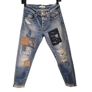 Mousy Distressed Jeans w/ Patches Size 24